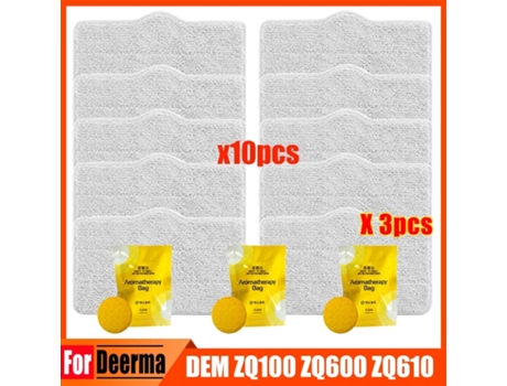 Almohadillas de limpieza de fregona para Xiaomi Deerma Dem Zq100 Zq600 Zq610, aspiradora de vapor manual, paño de mopa, repuesto de bolsa de aromat...