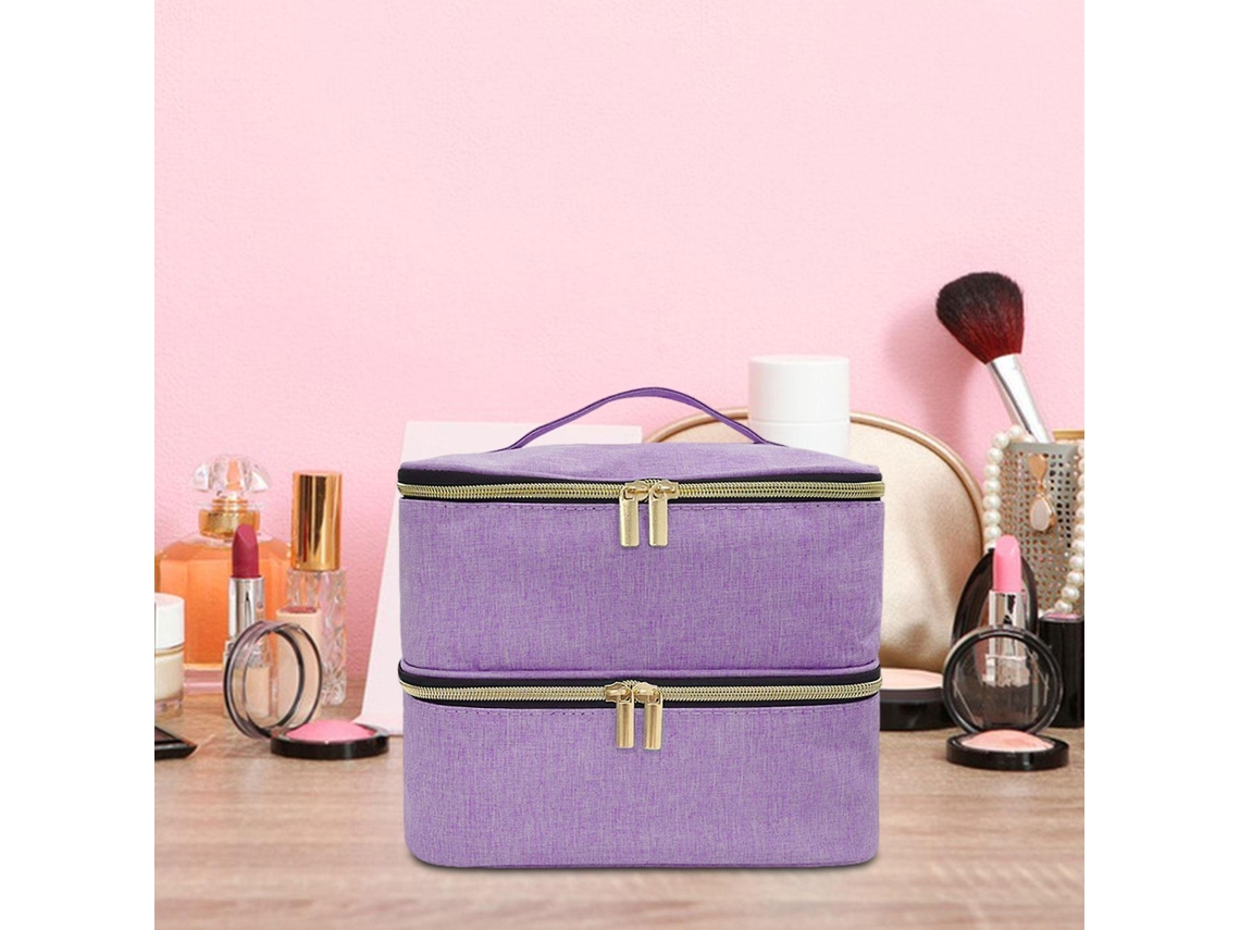 Estuche organizador de esmaltes de uñas para 30 esmaltes, lámpara de uñas transpirable con asa resistente y caja para secador de uñas Ly Ebike.