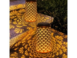 Juego de 2 faroles solares para jardín, dos modos de iluminación PRIME KANG