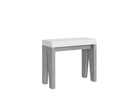 Consolas Naxy Mix Extensible hasta 300 cm ITAMOBY (90 x 40 x 77 cm - Paneles de Melamina - Fresno Blanco-Cemento)