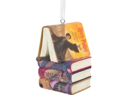 Adorno Navideño De Harry Potter De Hallmark: Libros Apilados Con Varita, 2,23 X 2,75 X 2,28 Pulgadas.