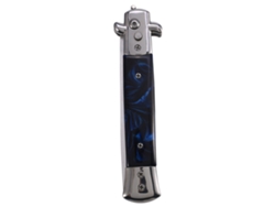 2026-canivete Plegável Switchblade Com Mola E Botão, Pente De Bolso Para Cabelo Com Óleo, Azul