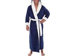 2026-bata De Baño Con Capucha Para Hombres Suave De Poliéster - Camisón Nócturno