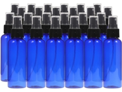 Pacote Com 24 Frascos Spray De Viagem De 100ml Em Pet Azul, Recarregáveis E À Prova De Vazamentos.