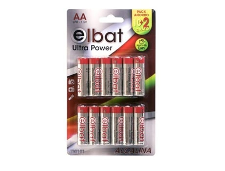 Pack 12 Pilas Alcalinas Lr6/Aa Elbat