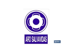 Señal poliestireno 420x297mm aro salvavidas