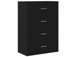 Aparador de roble negro 60x31x84 cm Madera procesada MAISON EXCLUSIVE