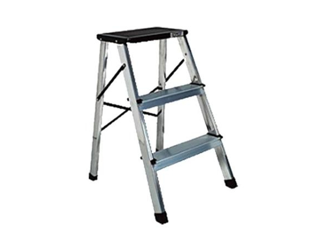 Escalera aluminio reforz.sifer taburete 3 peld.norma en131