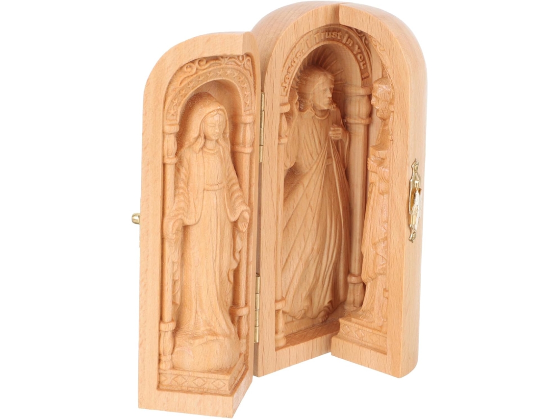 Plegable Estatuillas Católicas Madera 10 Decoración Religiosa Hogar Estar Oficina Figuritas Regalos Comunión