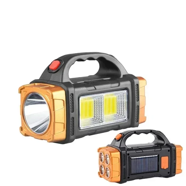 Linterna LED de camping de alta potencia, luz solar con 4 modos, recargable por USB e impermeable para exteriores. Aeuzwr