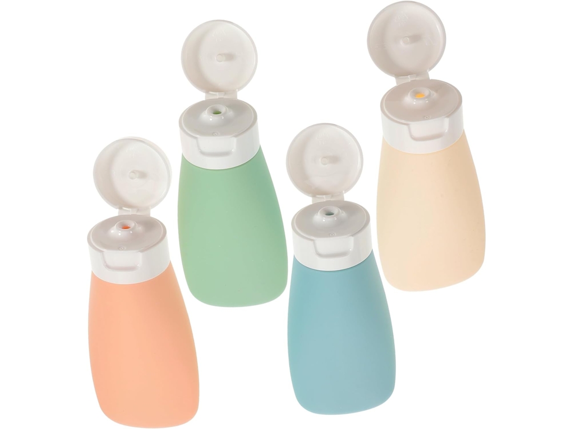 4 Pièces Lot De Bouteilles De Voyage Rechargeables Plastique Portátil Étanches Y Duraderos Para C...