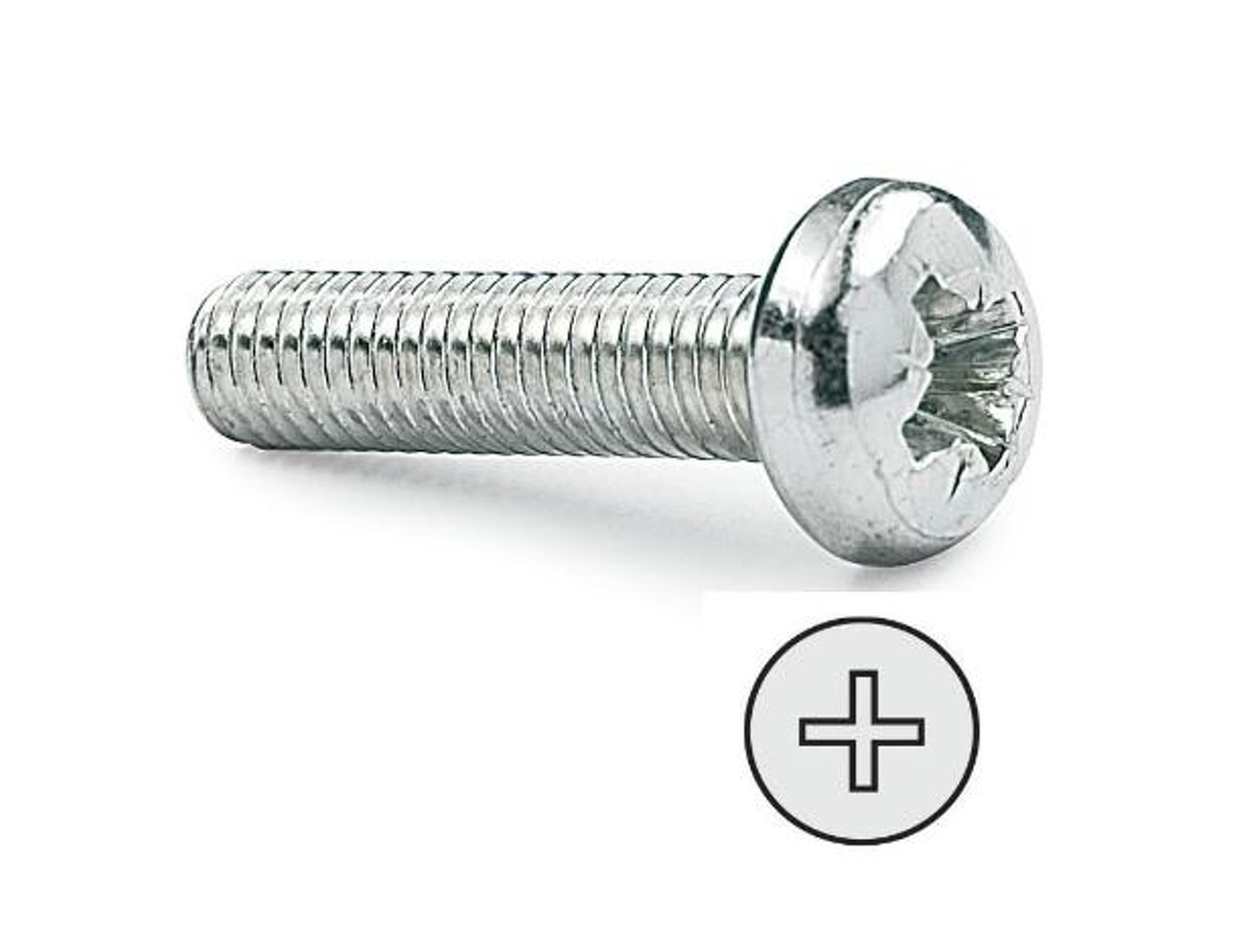 Tornillo rosca metal cabeza alomada din largo 40mm metrica m-5 (caja 500)