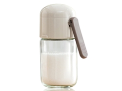 Dispensador de sal de vidrio, botella de condimento precisa, medida de sal de 0,5 gramos para cocinar y acampar NEVEANCE