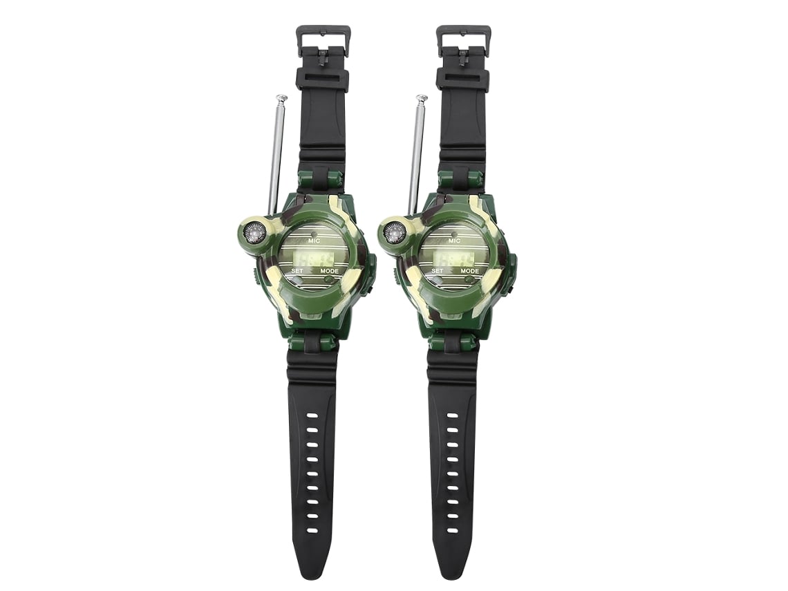 2pcs Reloj Interfono Infantil 7 En 1 Walkie Talkie Digital Para Niños Al Aire Libre 30m