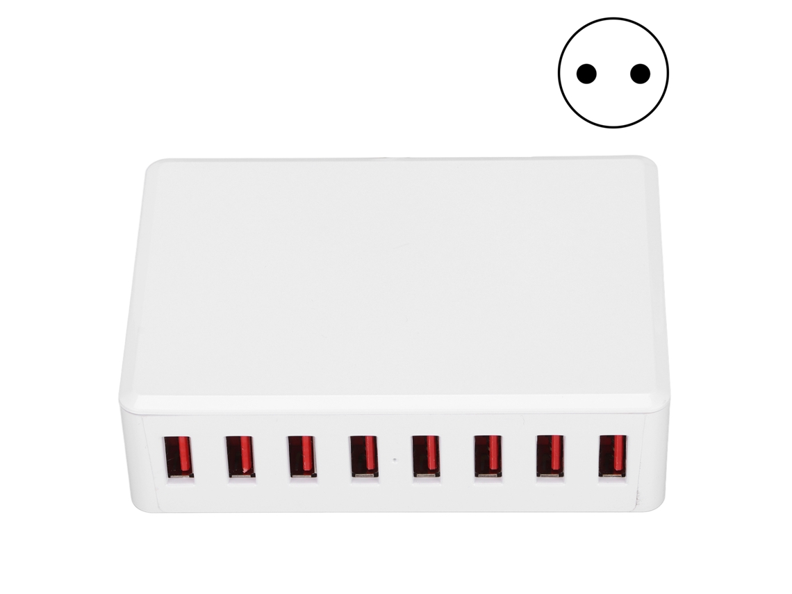 Cargador Usb Portátil De 8 Puertos 50w, Estación De Carga Inteligente Para Teléfonos Y Tabletas De Escritorio