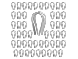 50 Dedos De Cable Acero Inoxidable Clip Anclaje Herramientas Rigging Construcción Naval M3(3mm)