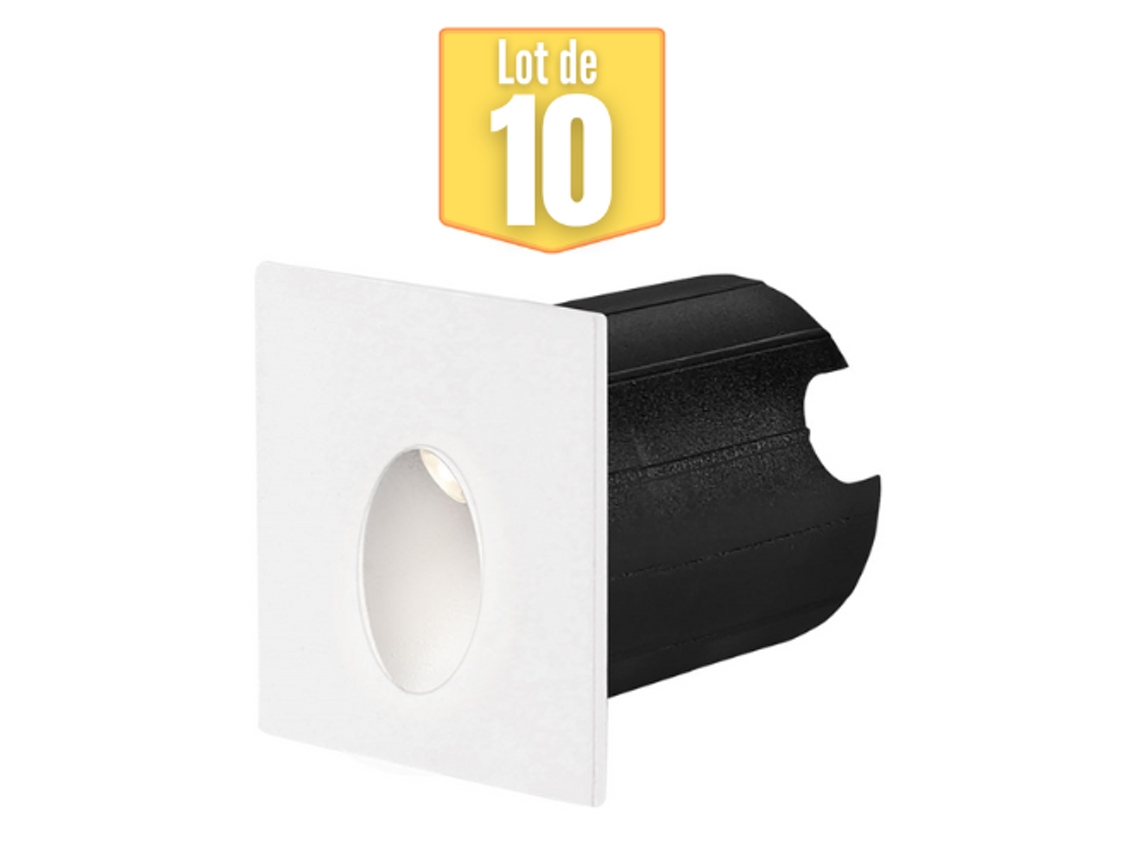 Tetra-E3 Fiining cuadrado blanco ajustable longitud y ancho 90 mm aluminio BRAYTRON
