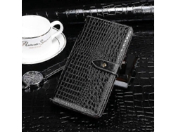 Black2026 For Blackview A90 Idewei Crocodile Texture Horizontal Flip Leather Case With Holder Card Slots Wallet(black)
