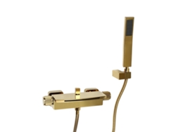 Grifo de bañera, montado en la pared, ducha de mano, dorado OEM