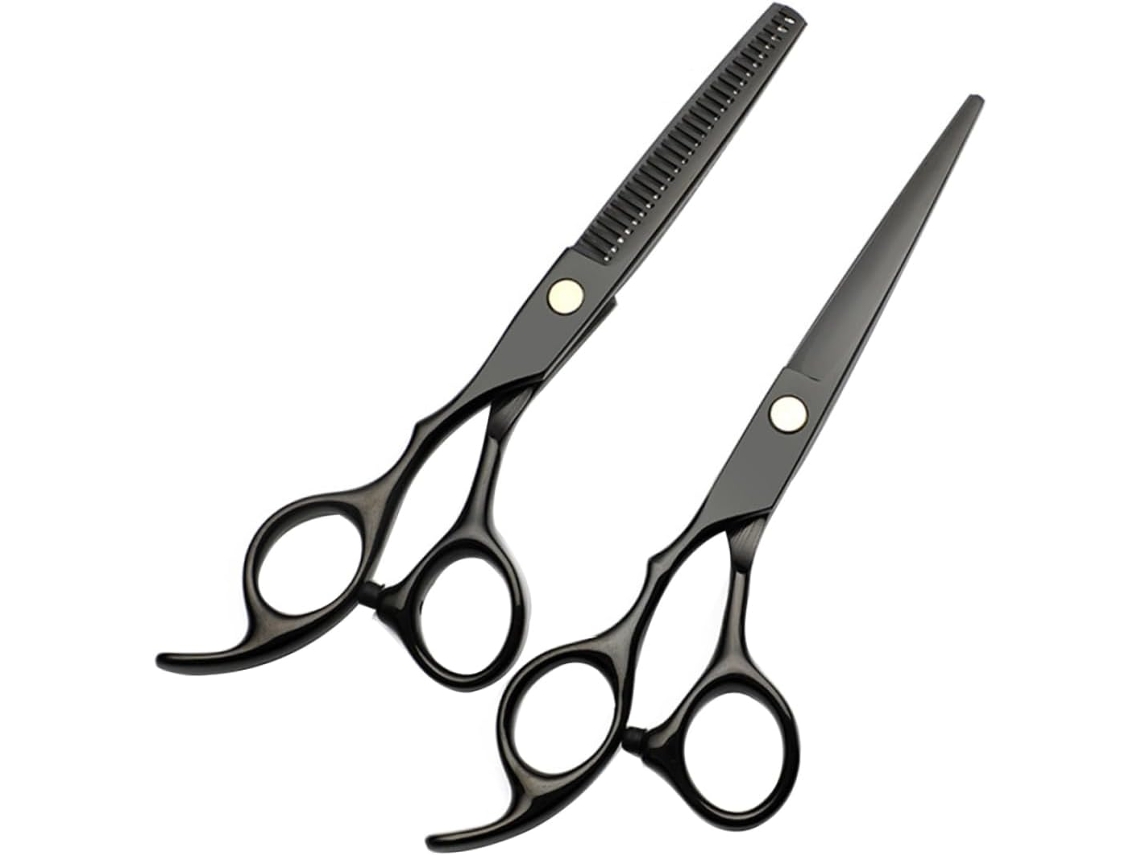 2 Pièces Tijeras De Coiffure Cisailles Texturation Pour Tailler La Barbe Couturière Rasoir Acero