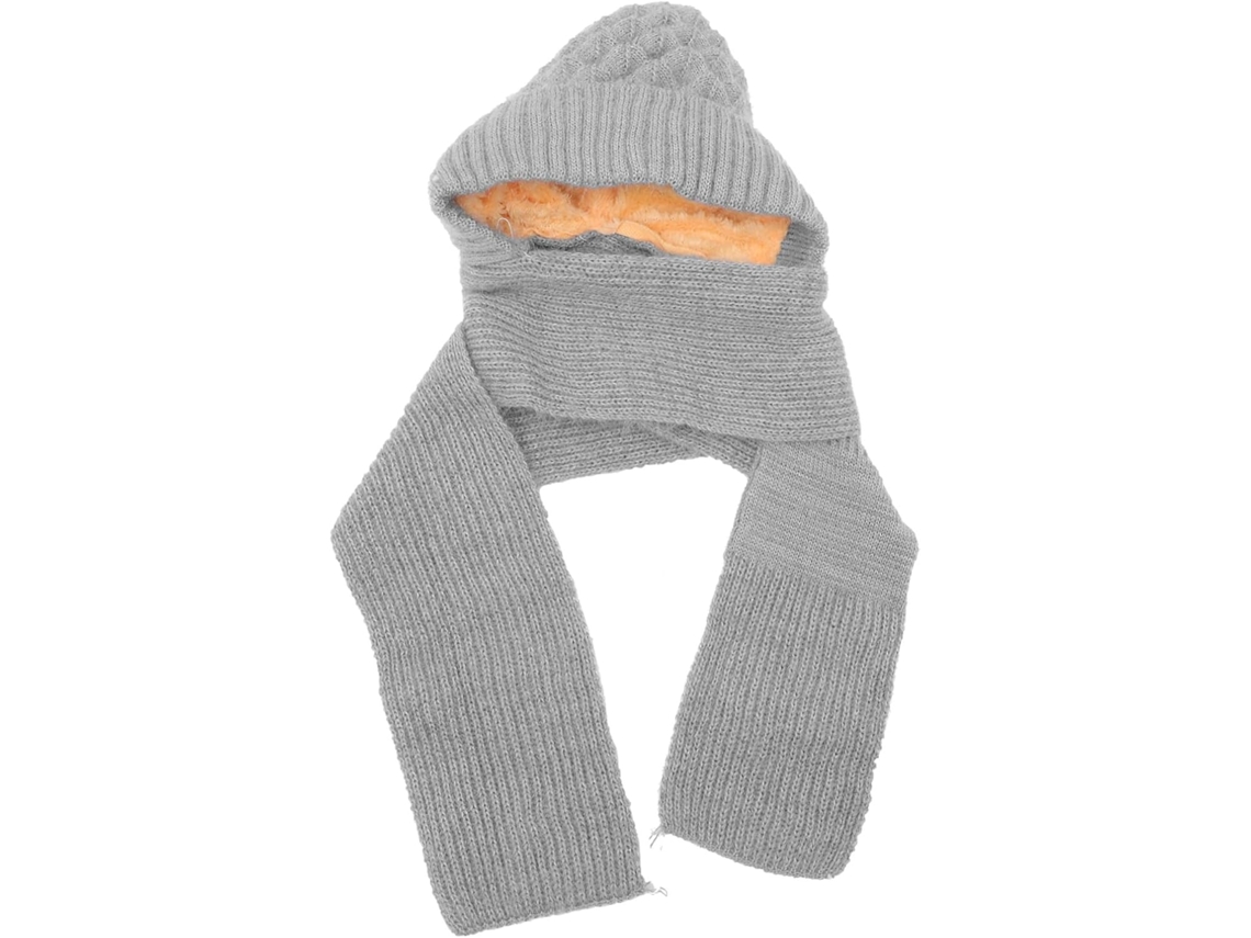 Bufanda con capucha para mujer, gruesa y cálida, ideal para el invierno, con protector de cuello integrado para mayor comodidad y estilo.