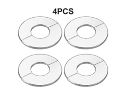 4 Tapas Universales De Acero Inoxidable Para Tuberías Con Brida, Desmontables, Para Montaje En Pared, Con Conexiones Redondas.