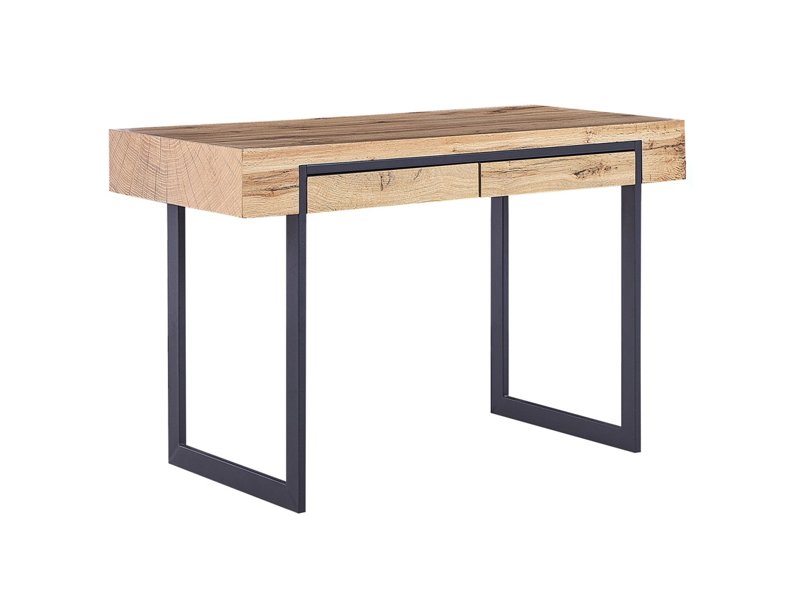 Escritorio BELIANI Vida de MDF Madera clara 120x55x76