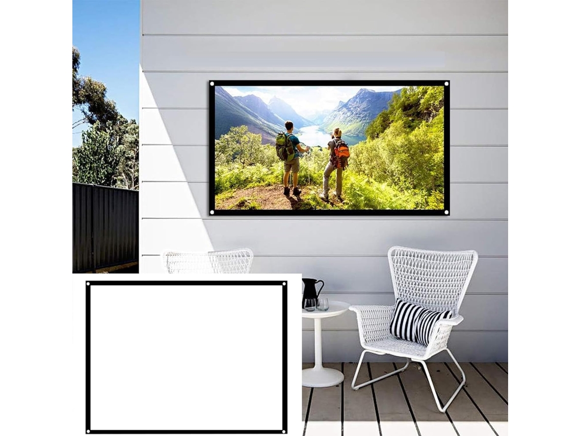 Pantalla De Proyección 4k Hd 16:9/4:3 De 60/72/84/100/120/150/180/200 Pulgadas, Plegable, Portátil, Para Cine