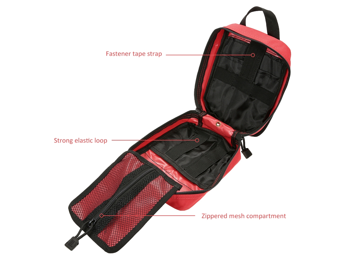 Botiquín De Primeros Auxilios Para Exteriores Con Bolsa Molle Para Emergencias Y Aventuras Al Aire Libre.