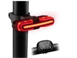 Luz Trasera Bicicleta Control Remoto Señal Giro Ipx6 Negro