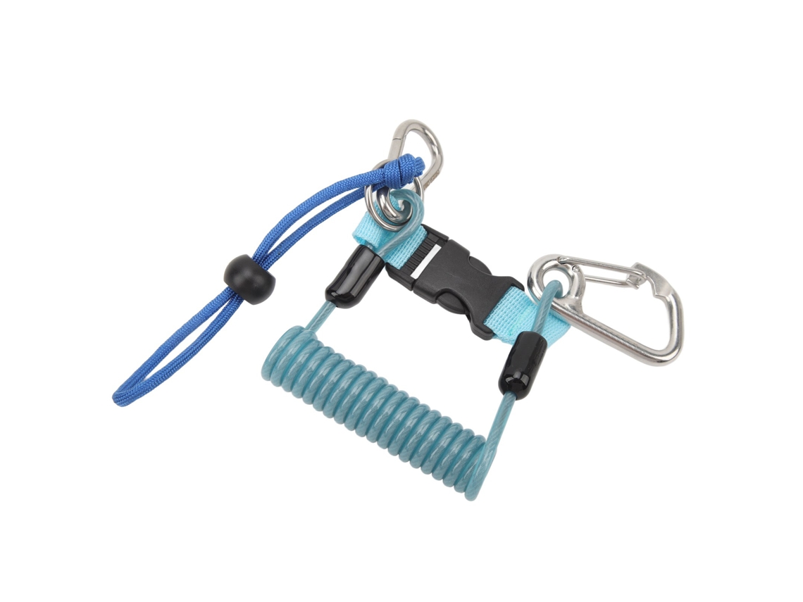 Kklv-cuerda De Gancho De Gragulho De Aço Aço Inoxidável Flexível Anti-perho Para Câmera Divergulho Gancho Recife Mola Azul