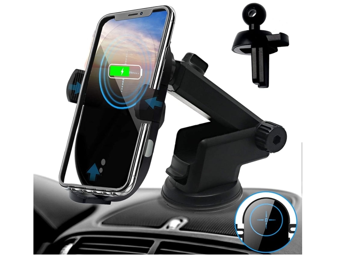 Cargador Carro Sem Fixação Sensor Toque YIZHOOD Negro