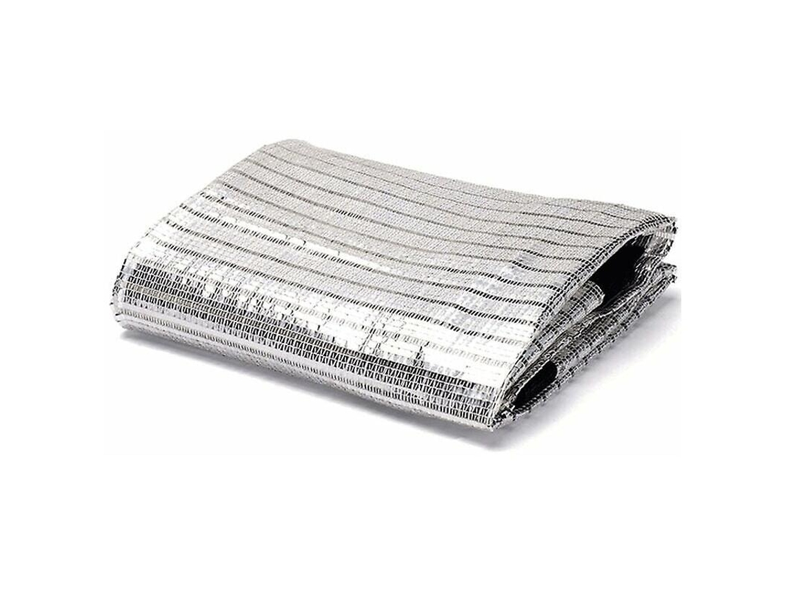 Red Alu Foil Red Uv Bloq Tela Permeable Durable 75% Sombra Malla Exterior Balcón Jardín Techo 2x2m