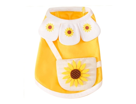 Camisas De Algodón Para Perros Pequeños Ropa De Verano Para Mascotas Bonito Chaleco De Girasol Camisetas Para Cachorros Y Gatos Disfraces Para Niña...