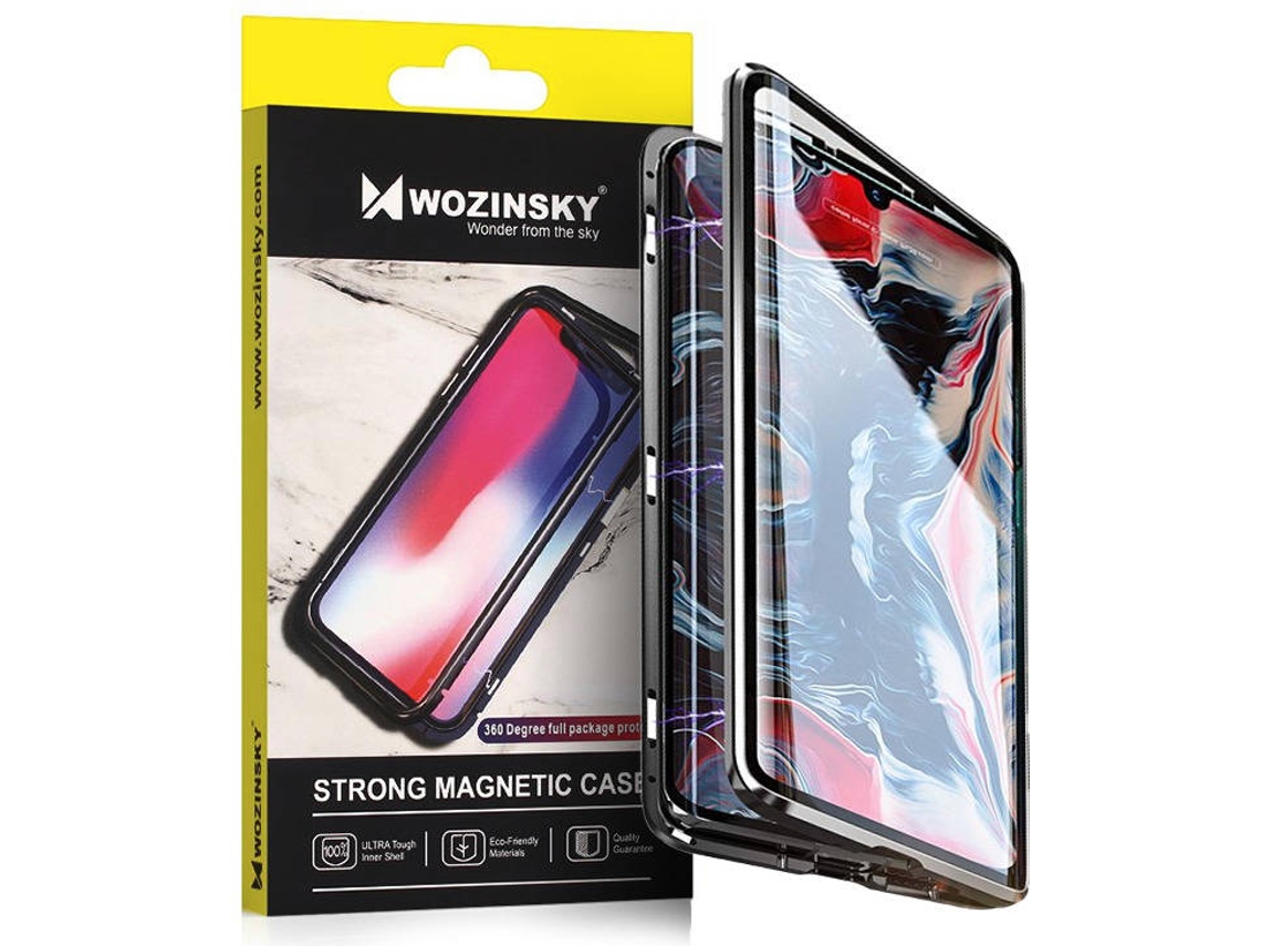 Carcasa Samsung Galaxy A72 LMOBILE Magnética Negro, Transparente