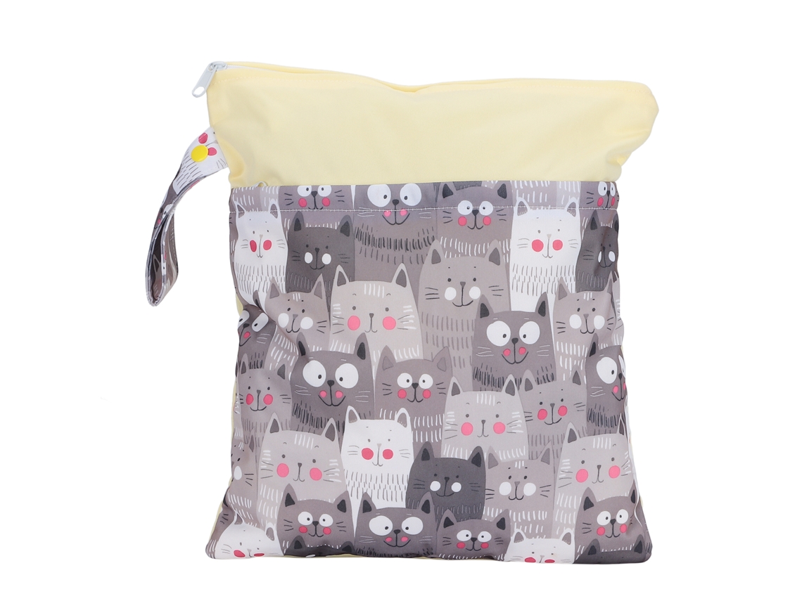 Bolso Cambiador Con Doble Cremallera Para Bebé, Para Guardar Ropa Mojada Y Seca, Con Estampados De Dibujos Animados.