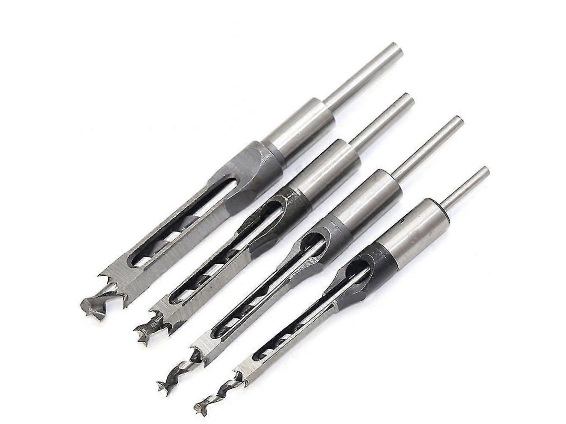 Set De 4 Cinceles Con Agujeros Cuadrados, Herramientas De Carpintería (1/4-5/16-3/8-1/2 Pulgadas)