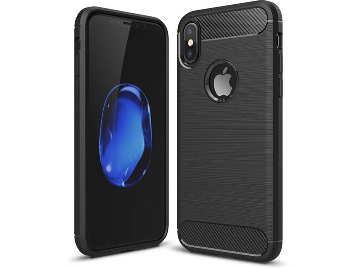 Carcasa iPhone X Multi4you Gel TPU Carbono Negro