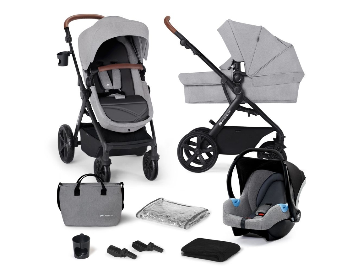 Cochecito KINDERKRAFT A-Tour 3W1 Mink Gris Claro