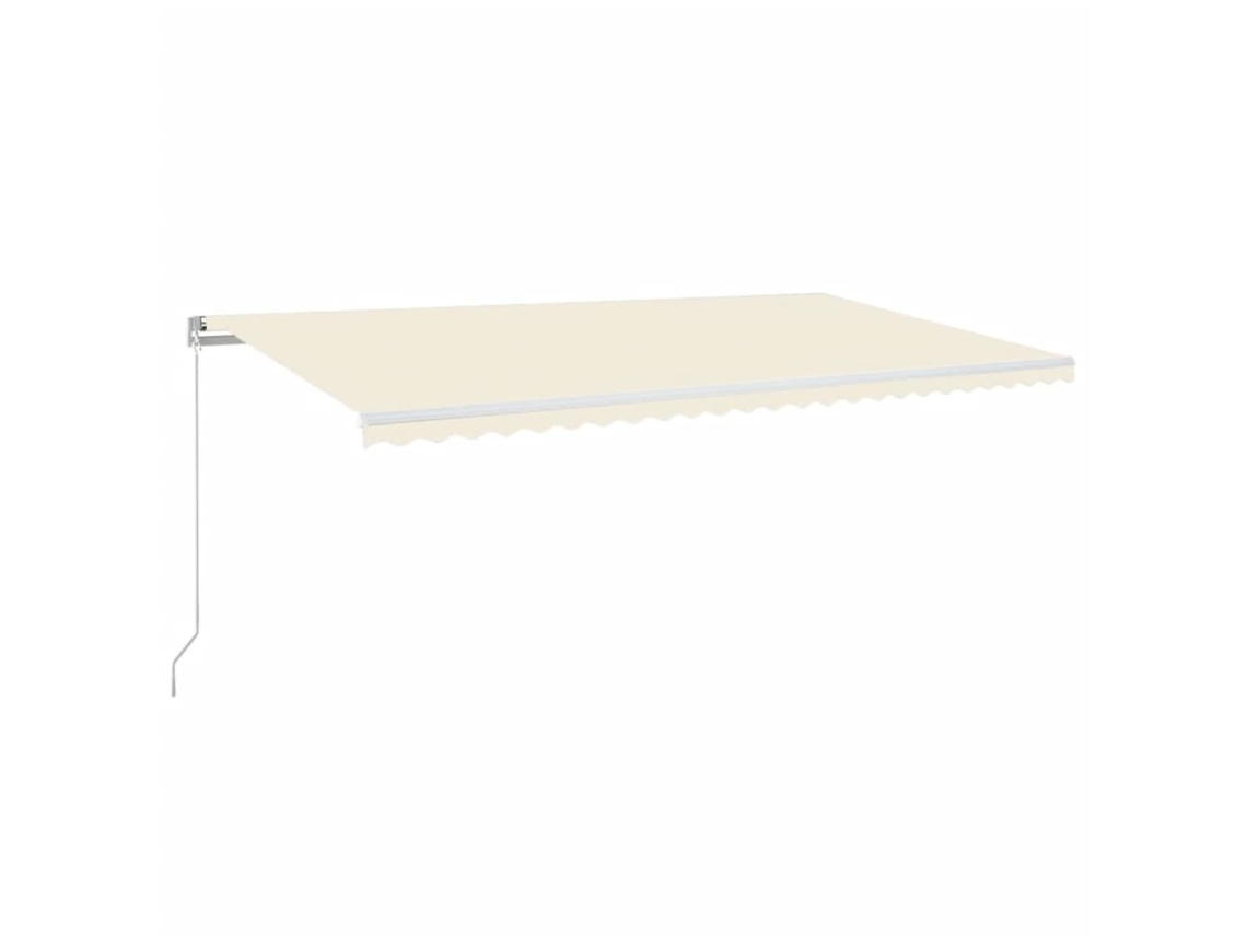 Maison Exclusive - Toldo Manual Retráctil Con Led Color Crema 600x350 Cm