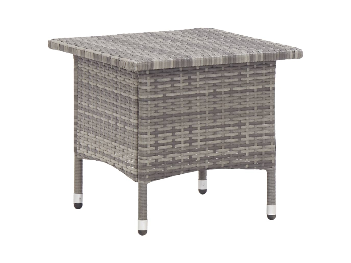 Mesa de centro de mimbre gris de 50 x 50 x 47 cm, DKD HOME DECOR