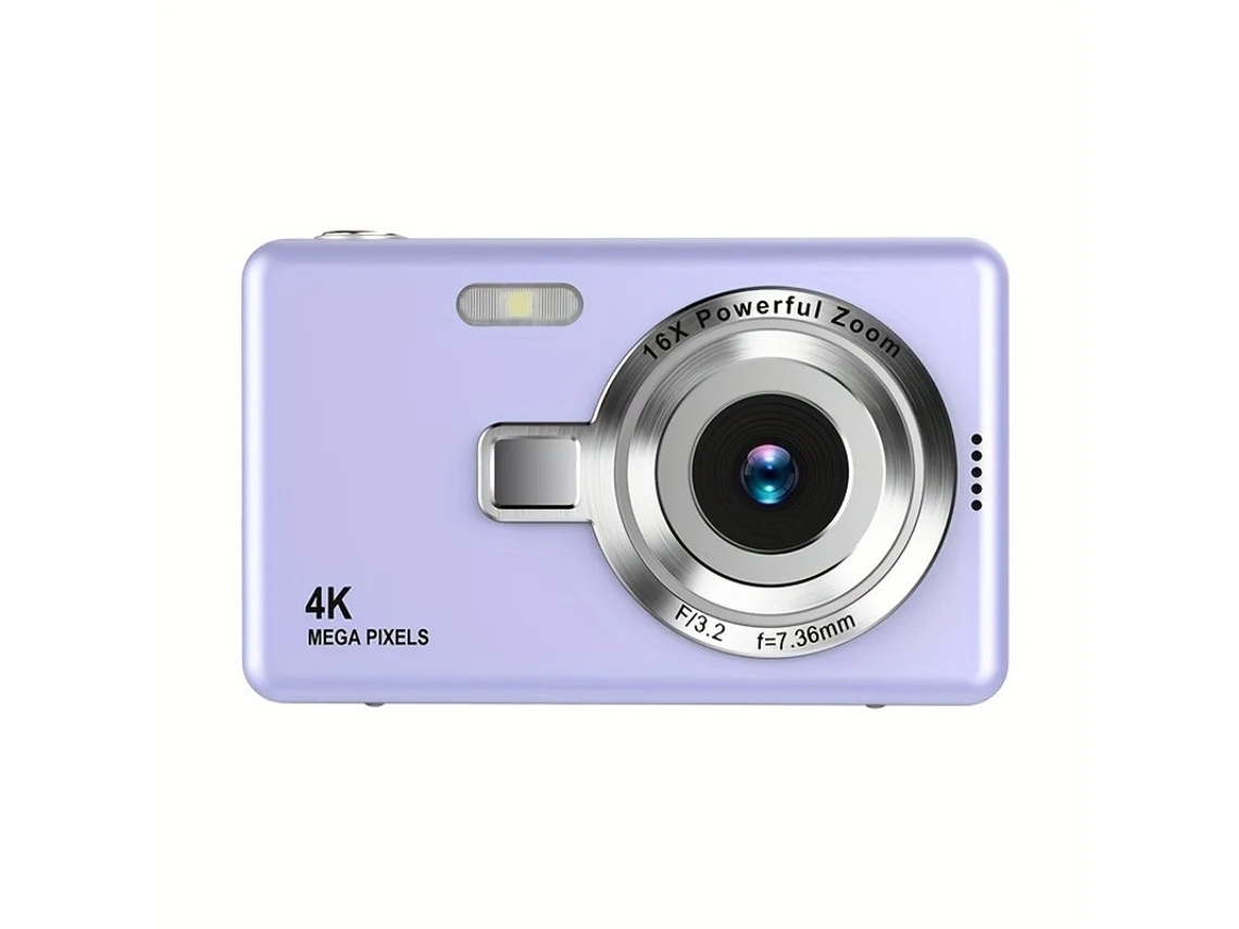 Cámara digital de mano Bestvite 4K HD con enfoque automático y luz prediseñada (roja)