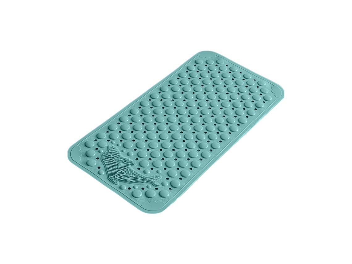 Alfombra De Baño Antideslizante Con Potente Ventosa Para Ducha Y Masaje De Pies (verde/35 X 70 Cm) Gertiz