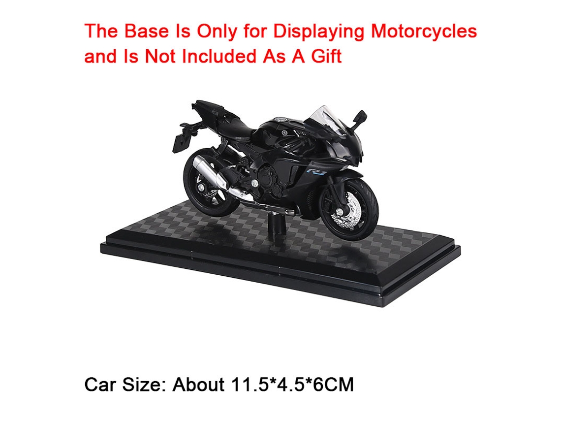 (m18-4b Negra) 1:18 - Moto de Juguete - Carrocería de Aleación - Neumáticos de Goma - Miniatura - Decoración