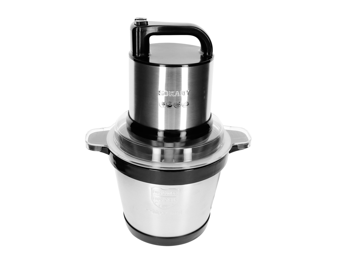 Sokany Picadora Eléctrica 800W Multifunción 4L Plateado