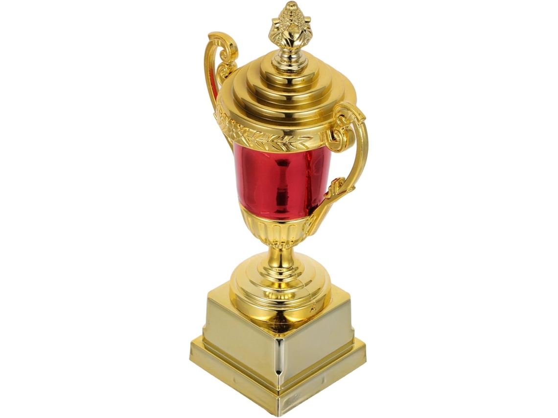 Trofeo escolar de plástico rojo
