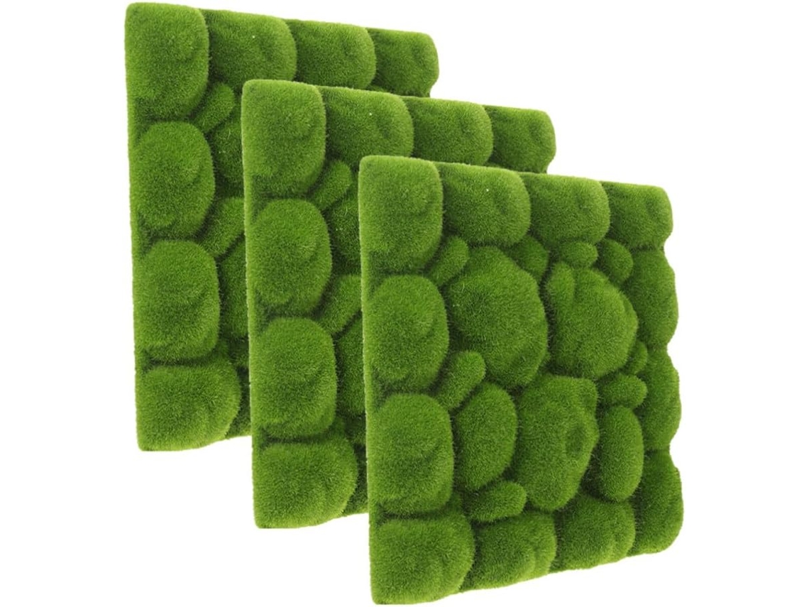 Accesorio Decorativo De Musgo Artificial De 3 Piezas Para Paisajes Y Fondos De Pared.