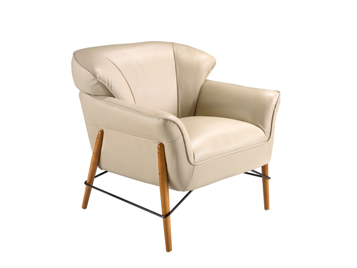 Sillón piel arena ANGEL CERDA