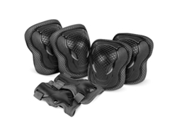 Skate equilíbrio bicicleta patinação conjunto de proteção DIGITALLAB S, Para Niños De 2 A 6 Años (Negro)