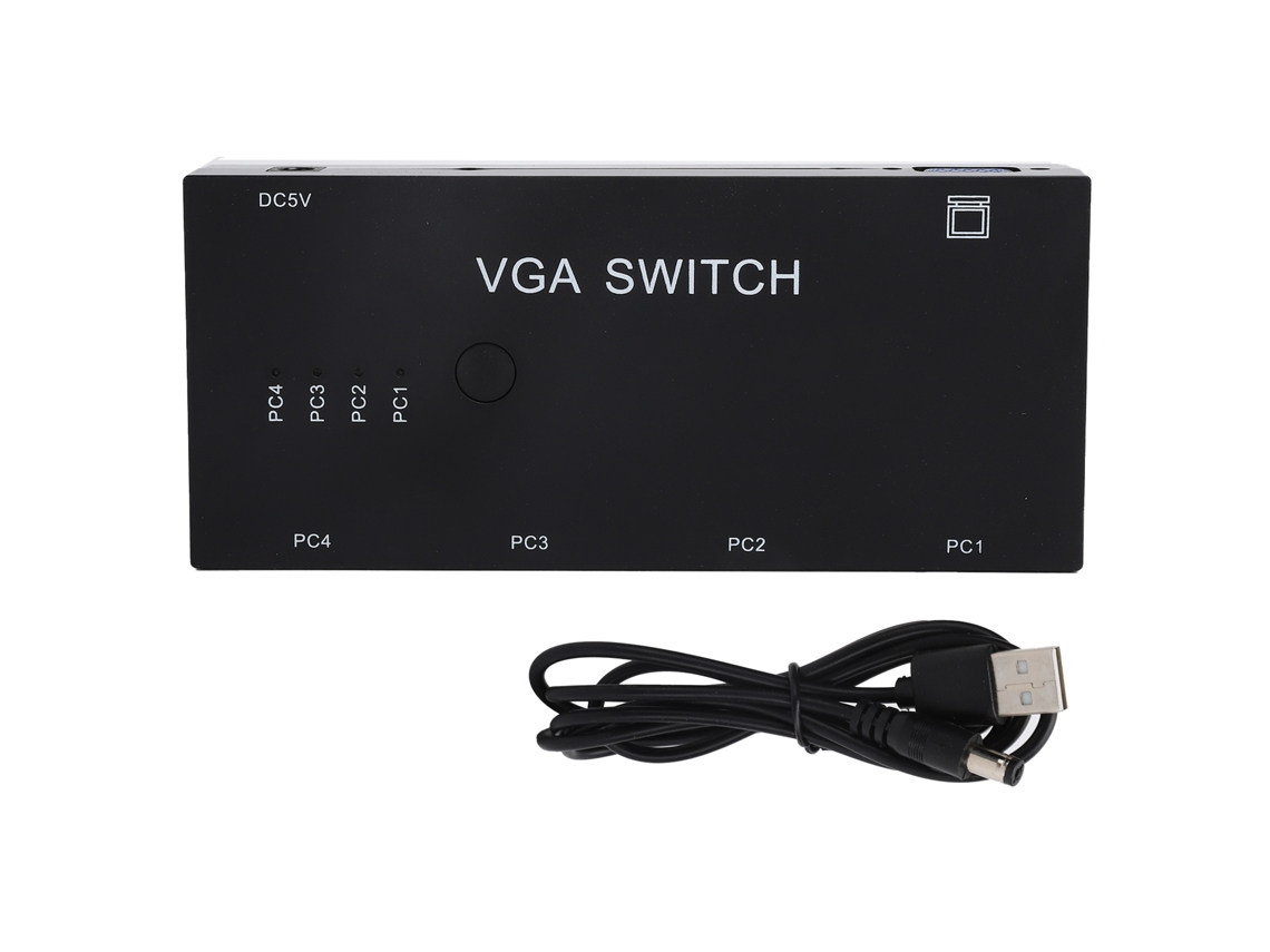 Conmutador Vga 4 Entradas 1 Salida, Divisor Vga, Caja Conmutadora, Convertidor De Video Para Vga Xvga Svga Uxga